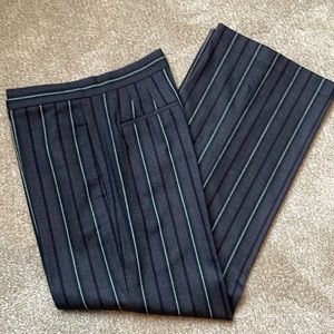 Ann Taylor Navy Striped Trousers